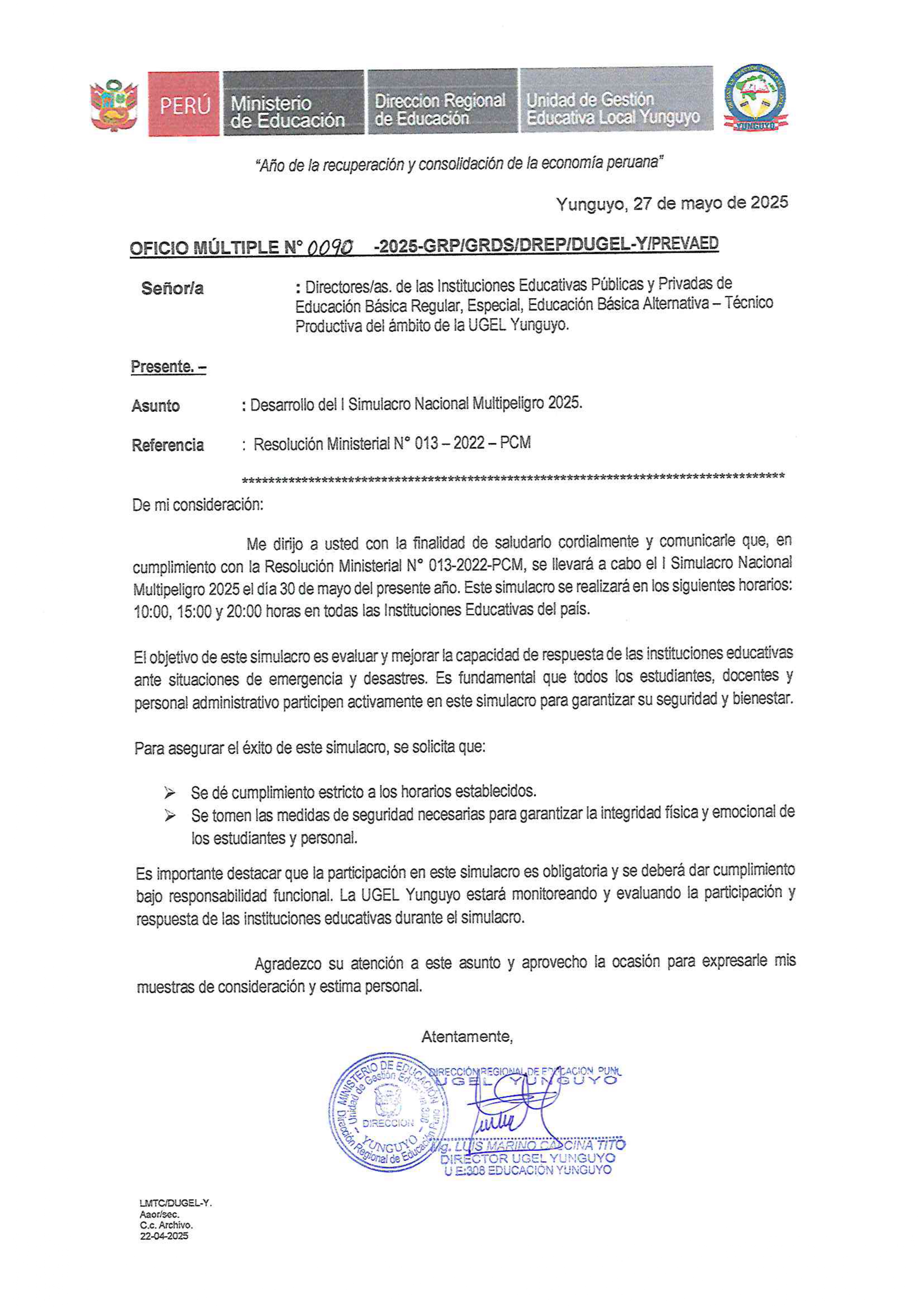 Imagen Comunicado